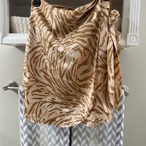 Baltic Born Gianni wrap skirt| blushing taupe print